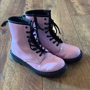Dr. Martens Pink Combat Boots Youth 6 1460